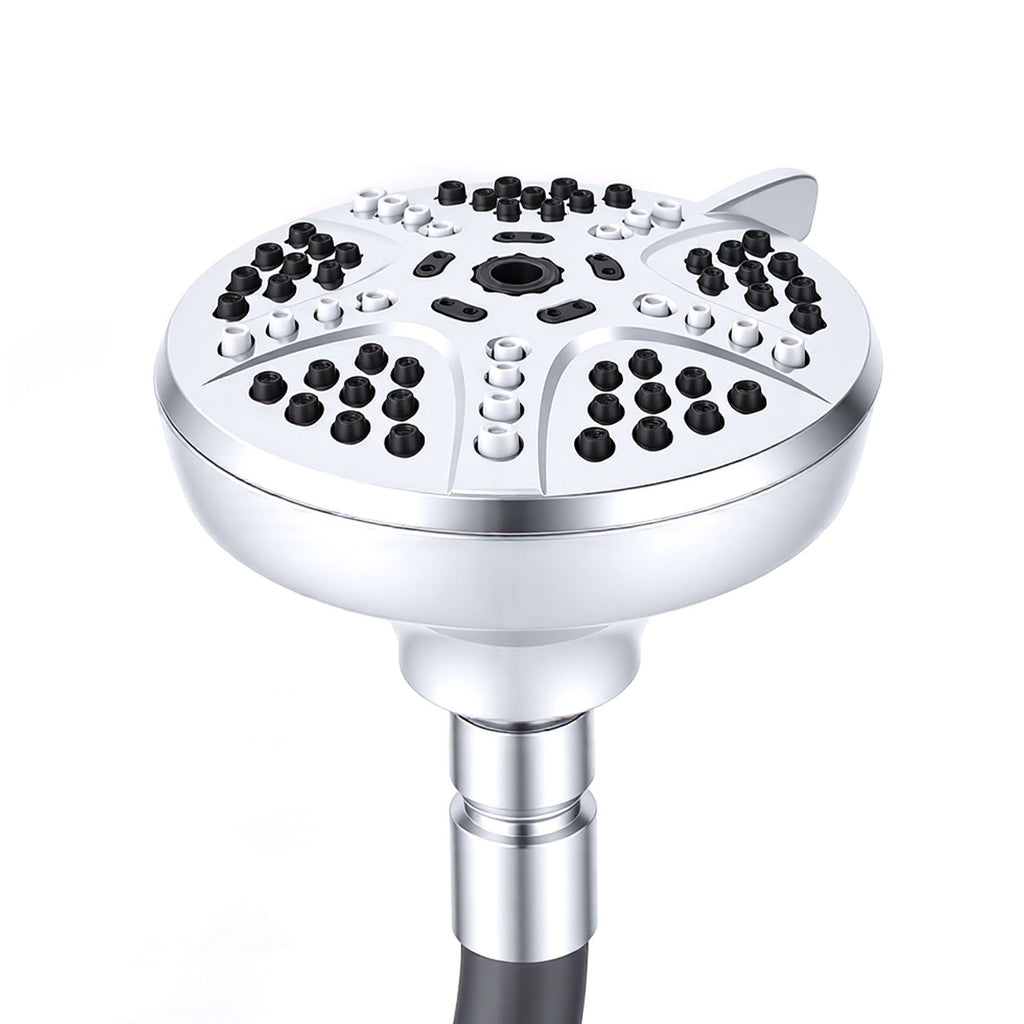 Adjustable 18-Inch Flexible Shower Head with Wall-Mounted Design, 7 Spray Settings, Easy DIY Installation for Low & High Pipes, Anti-Clog Nozzles, Powerful Massage Feature,for Shower Use Only