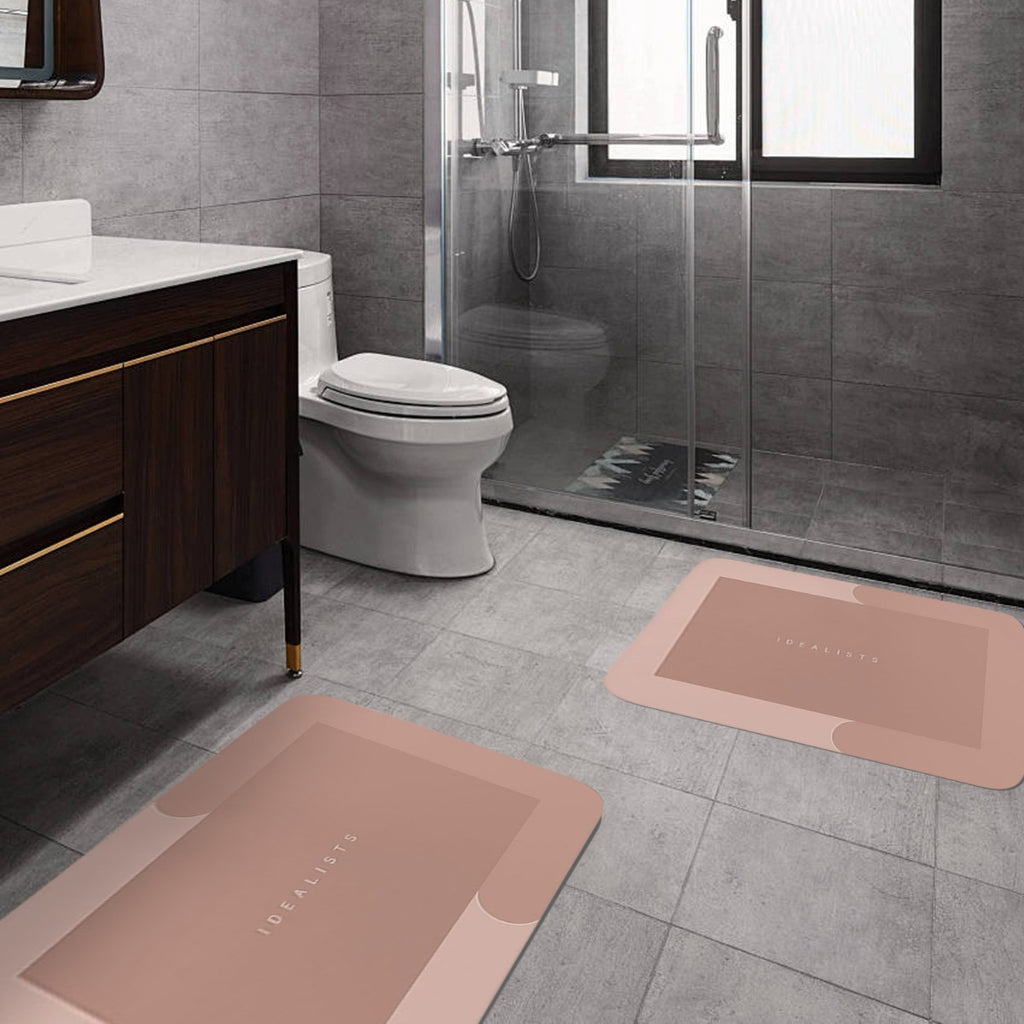 2025 new style bathroom absorbent non-slip mat, diatomaceous earth absorbent non-slip mat, door mat, kitchen mat, kitchen countertop mat, furniture decoration, high quality product, exquisite gift 2 pieces