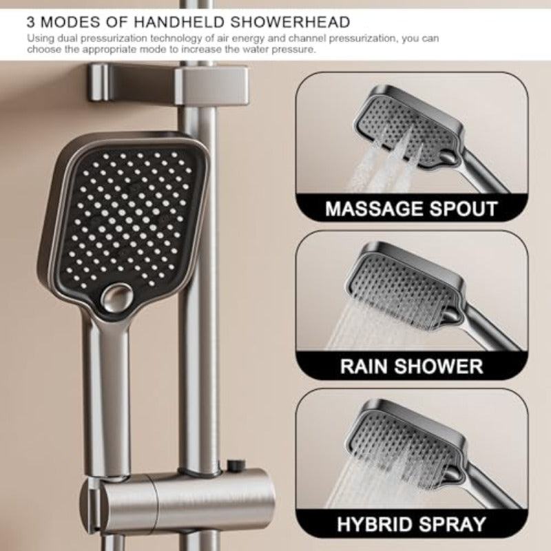 Shower Faucet Sets Complete Theratic Shower System Piano-Key Digital Shower Combo W Mounted Shower Trim Kit with .8\