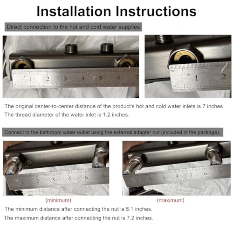 Shower Faucet Sets Complete Theratic Shower System Piano-Key Digital Shower Combo W Mounted Shower Trim Kit with .8\