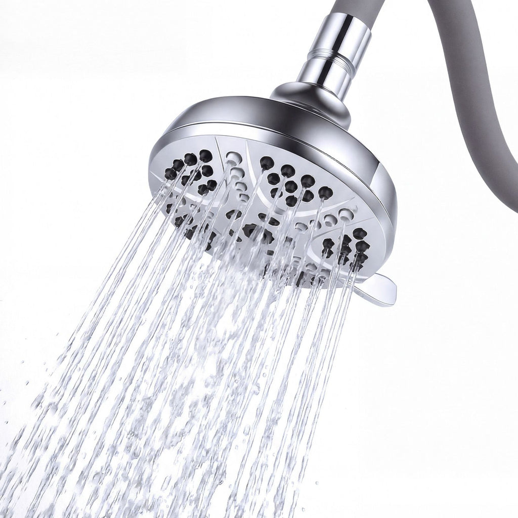 Adjustable 18-Inch Flexible Shower Head with Wall-Mounted Design, 7 Spray Settings, Easy DIY Installation for Low & High Pipes, Anti-Clog Nozzles, Powerful Massage Feature,for Shower Use Only