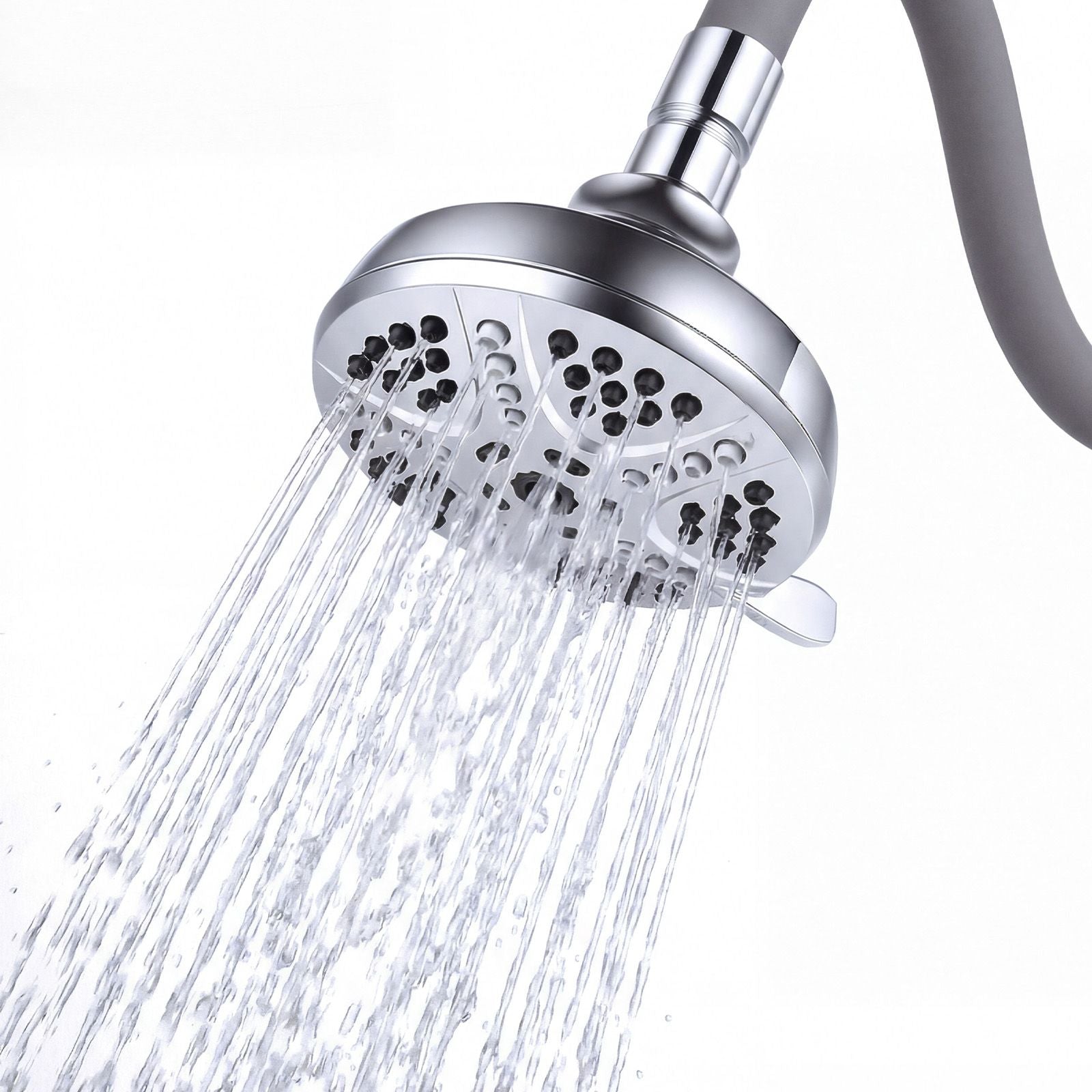 Adjustable 18-Inch Flexible Shower Head with Wall-Mounted Design, 7 Spray Settings, Easy DIY Installation for Low & High Pipes, Anti-Clog Nozzles, Powerful Massage Feature,for Shower Use Only