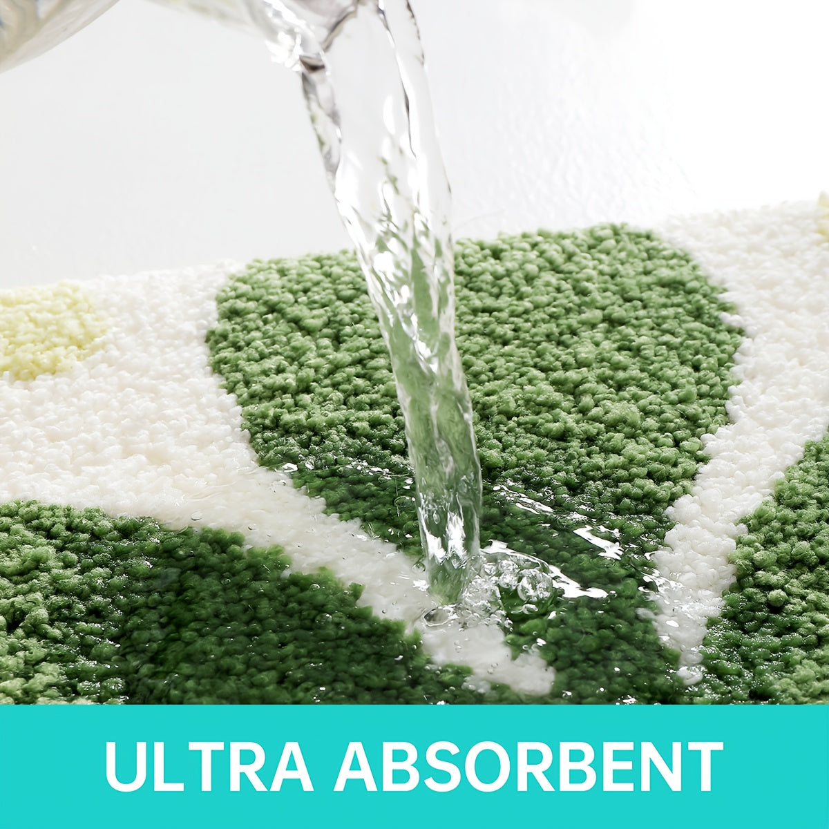 Non-Slip Square Mat for The Bathroom, Absorbent Floor Covering, Foot Mat Designed to Prevent Slipping, Durable And Resistant for Home Use