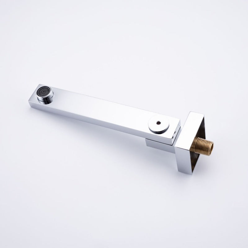 A Shower System That Is Mounted on The Wall, Featuring a Hand Shower, a 12-Inch Shower Head, And a Tub Spout, Guaranteed for Quality