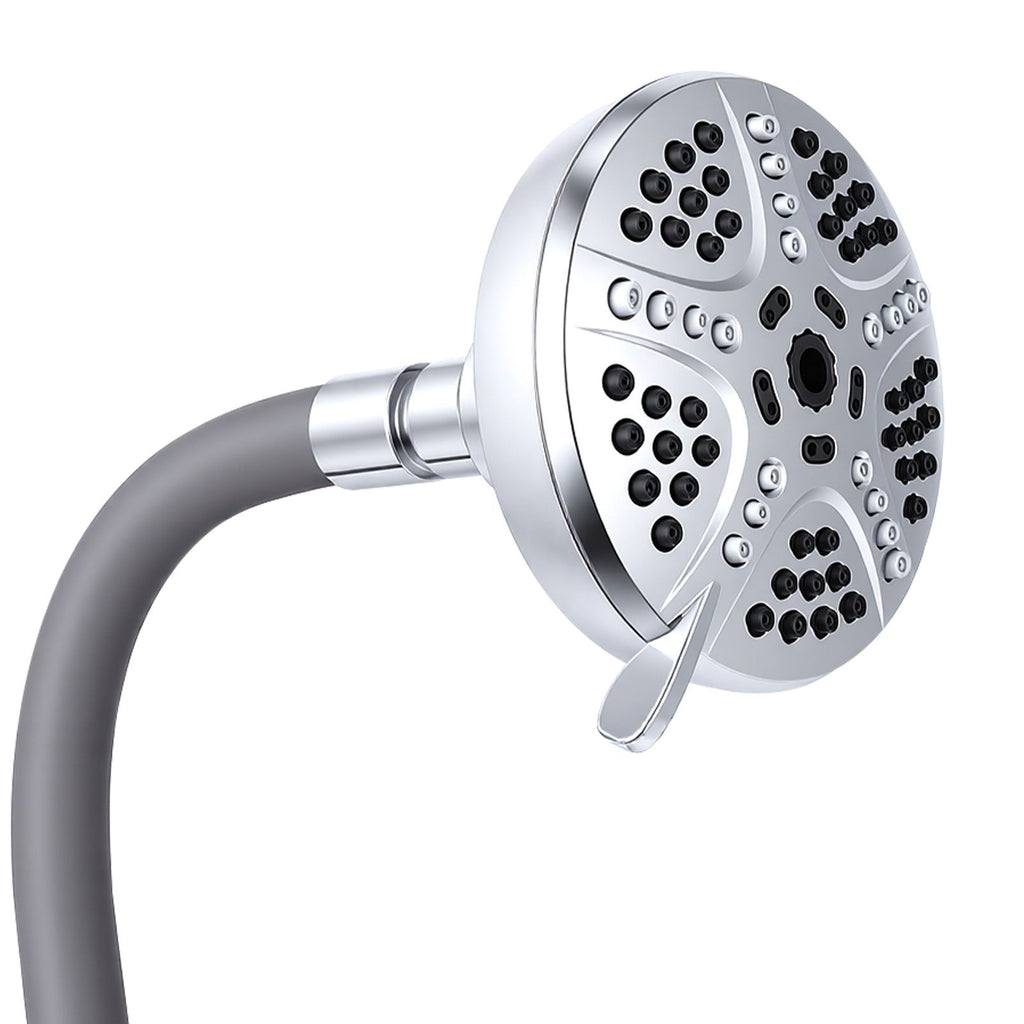 Adjustable 18-Inch Flexible Shower Head with Wall-Mounted Design, 7 Spray Settings, Easy DIY Installation for Low & High Pipes, Anti-Clog Nozzles, Powerful Massage Feature,for Shower Use Only