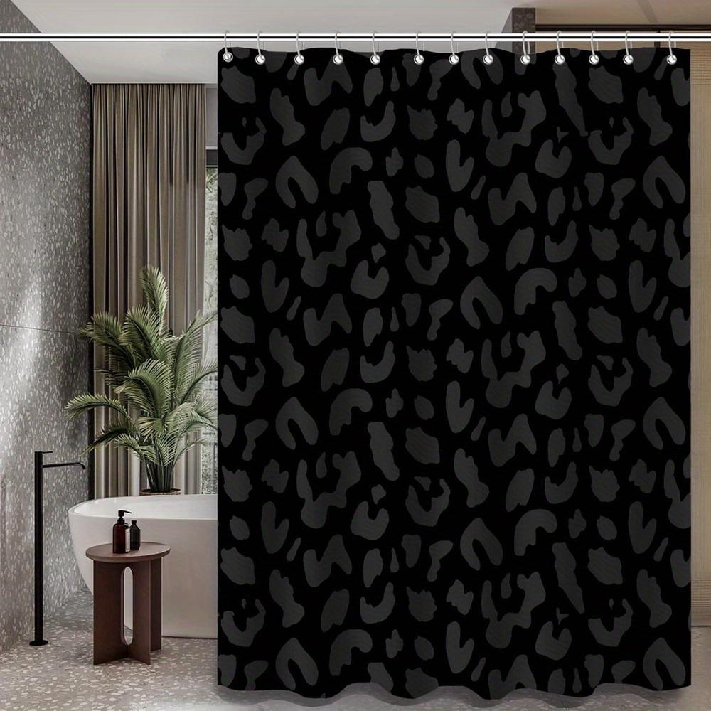 Leopard Shower Curtain( 60x72) Black Cheetah Print Shower Curtain Set for Bathroom with 12 Hook Shower Curtain for Bathrooms Set Geometric Pattern Shower Curtain Fun Shower Curtain Shower Curtain Aesthetic