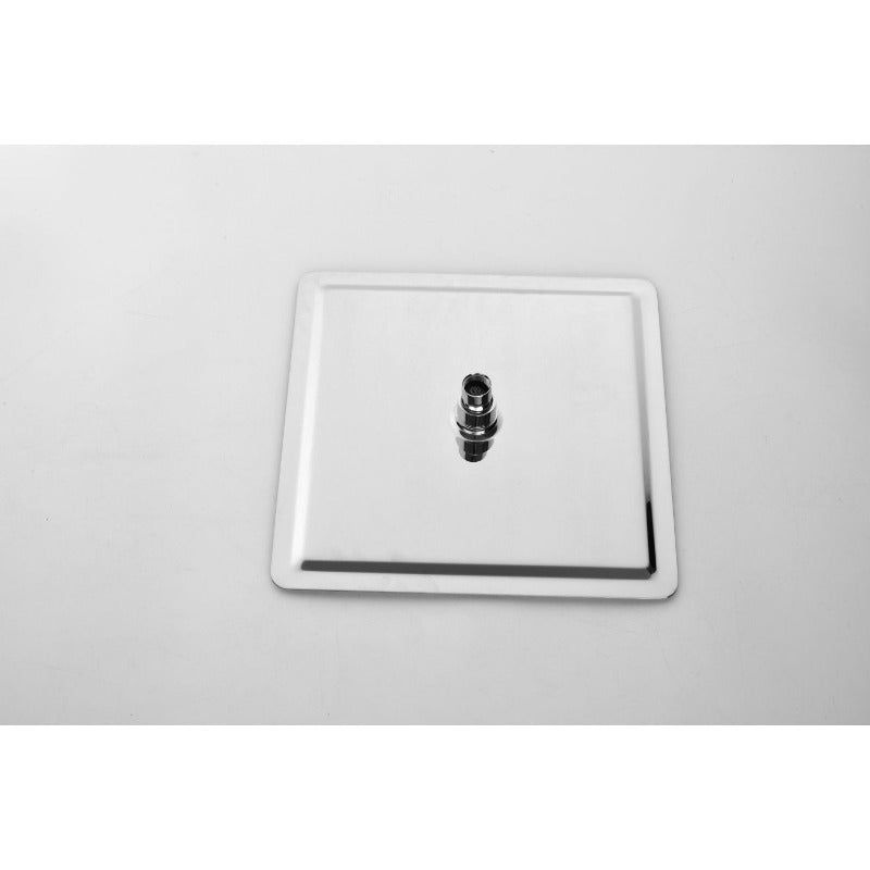 A Shower System That Is Mounted on The Wall, Featuring a Hand Shower, a 12-Inch Shower Head, And a Tub Spout, Guaranteed for Quality