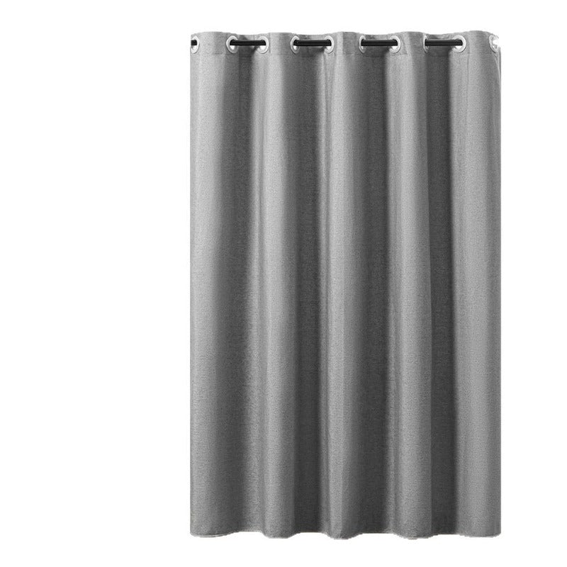 Shower Curtain Manufacturer Direct Supply Large Buckle Roman Buckle Russia Hot Selling Imitation Linen Shower Bathroom Shower Curtain