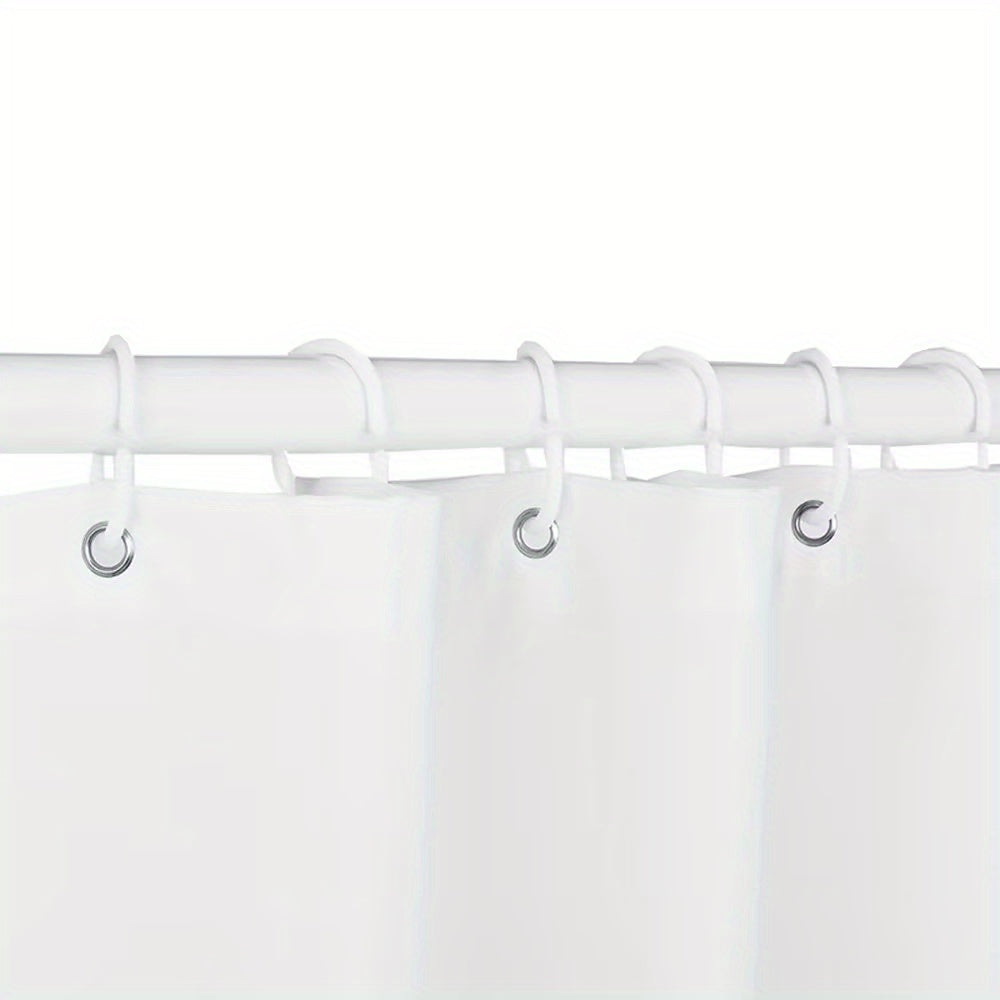 1pc Contemporary Abstract Geometric Shower Curtain Featuring a Pastel Design of Triangles, Circles, And Squares. Stylish Minimalist Bathroom Decoration, Measuring 70.8 by 70.8 Inches, Made of Machine Washable Polyester And Comes with 12 Hooks